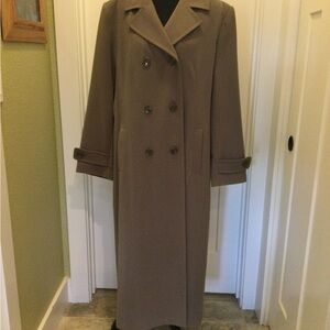 Gallery Classic Brown Double-Breasted Trench Coat